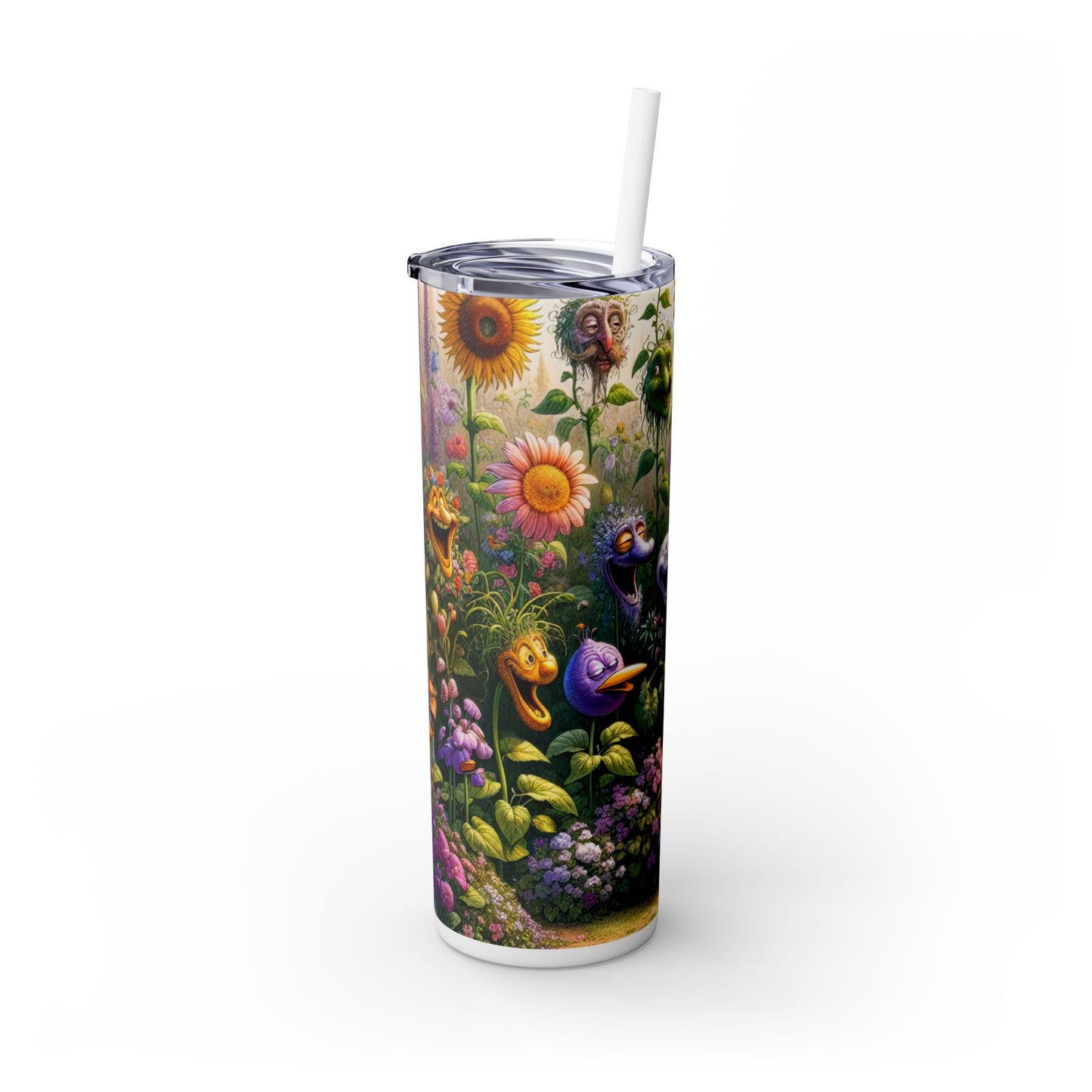 "The Talking Garden" - The Alien Maars® Skinny Tumbler with Straw 20oz