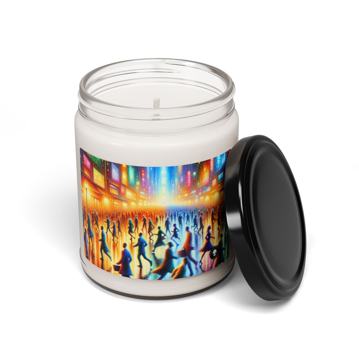 "Neon Nightscapes: A Symphony of City Chaos" - The Alien Scented Soy Candle 9oz