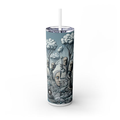 "Fantasy Wonderland: Where Time Bends and Trees Talk" - The Alien Maars® Skinny Tumbler with Straw 20oz