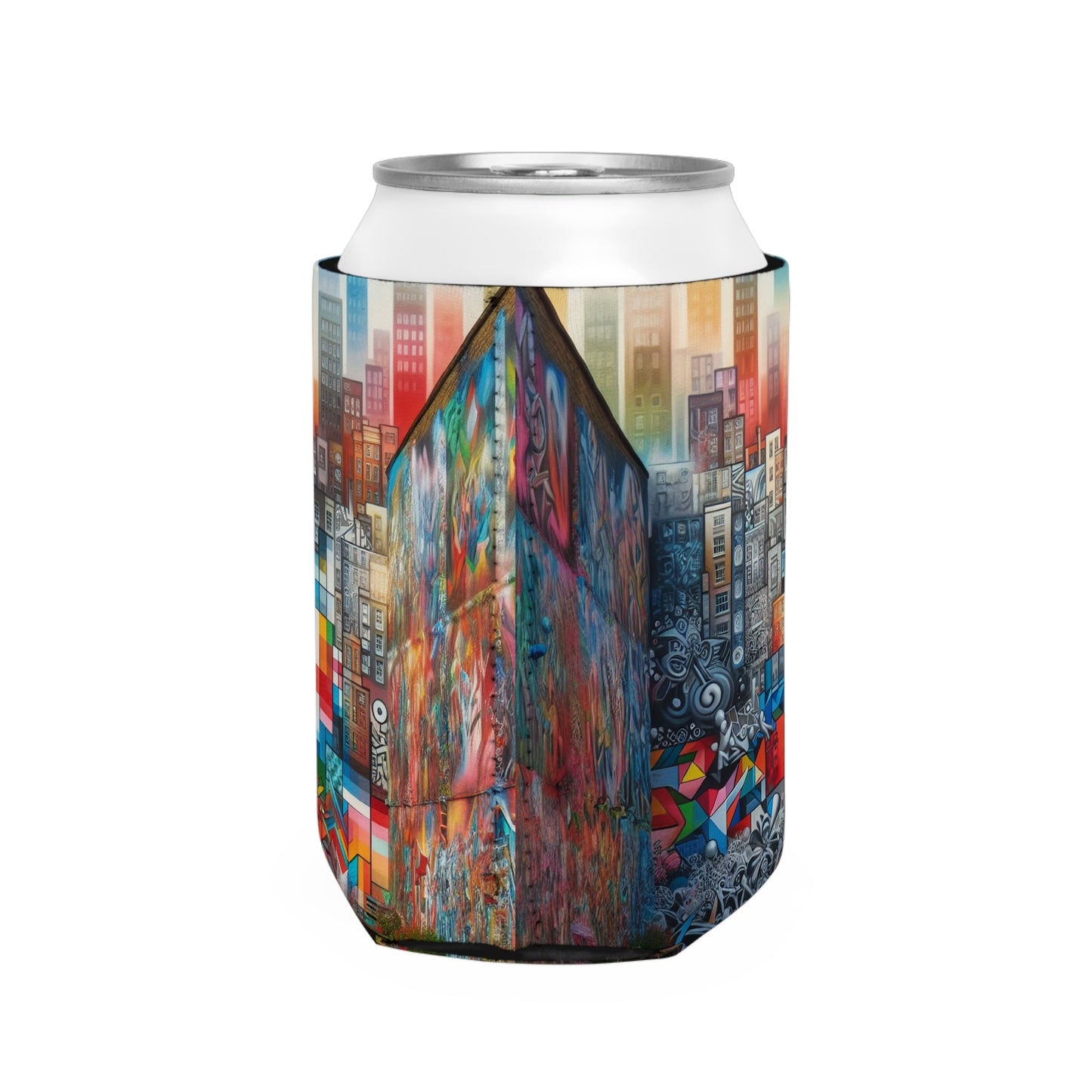 "Revolting Renaissance: A Vibrant Urban Uprising" - The Alien Can Cooler Sleeve Street Art / Graffiti