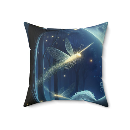 "Enchanted Moonlit Forest"- The Alien Spun Polyester Square Pillow