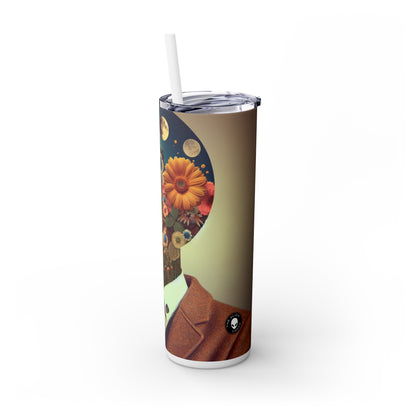 "Nature-Tech Fusion: A Photomontage Exploration" - The Alien Maars® Skinny Tumbler with Straw 20oz Photomontage