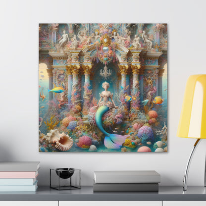 "Underwater Splendor: A Rococo Mermaid Palace" - The Alien Canva Rococo Style