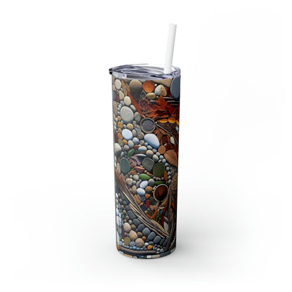 "Nature's Urban Canvas" - Vaso delgado con pajita de Alien Maars® de 20 oz Land Art