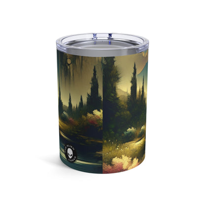 "Nature's Canvas: A Seasonal Land Art Installation" - The Alien Tumbler 10oz Land Art