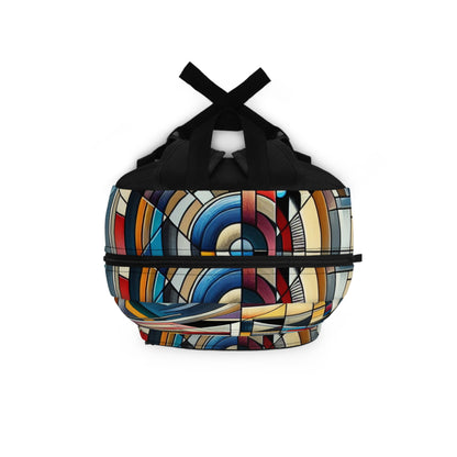 "City Lights: Geometric Nightfall" - The Alien Backpack Geometric Abstraction