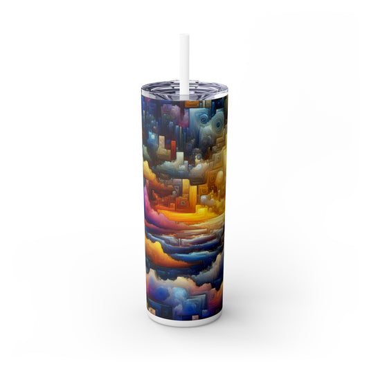 "Métamorphose : un voyage de croissance et de changement" - The Alien Maars® Skinny Tumbler avec paille 20oz Symbolisme