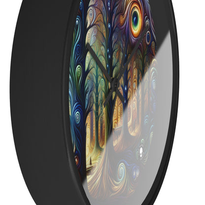 "Enchanted Rainbow Woods" - The Alien Wall Clock