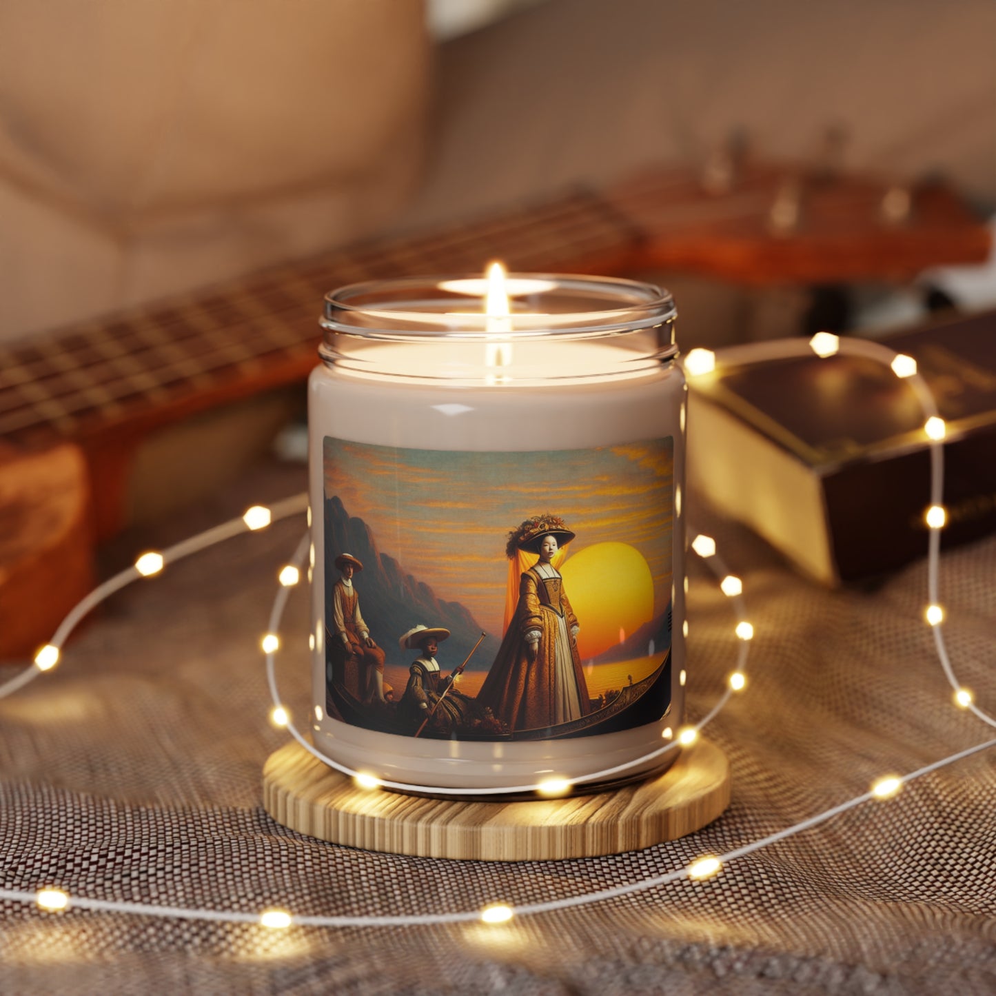 "Golden Twilight in the Italian Gondola" - The Alien Scented Soy Candle 9oz Renaissance Art Style