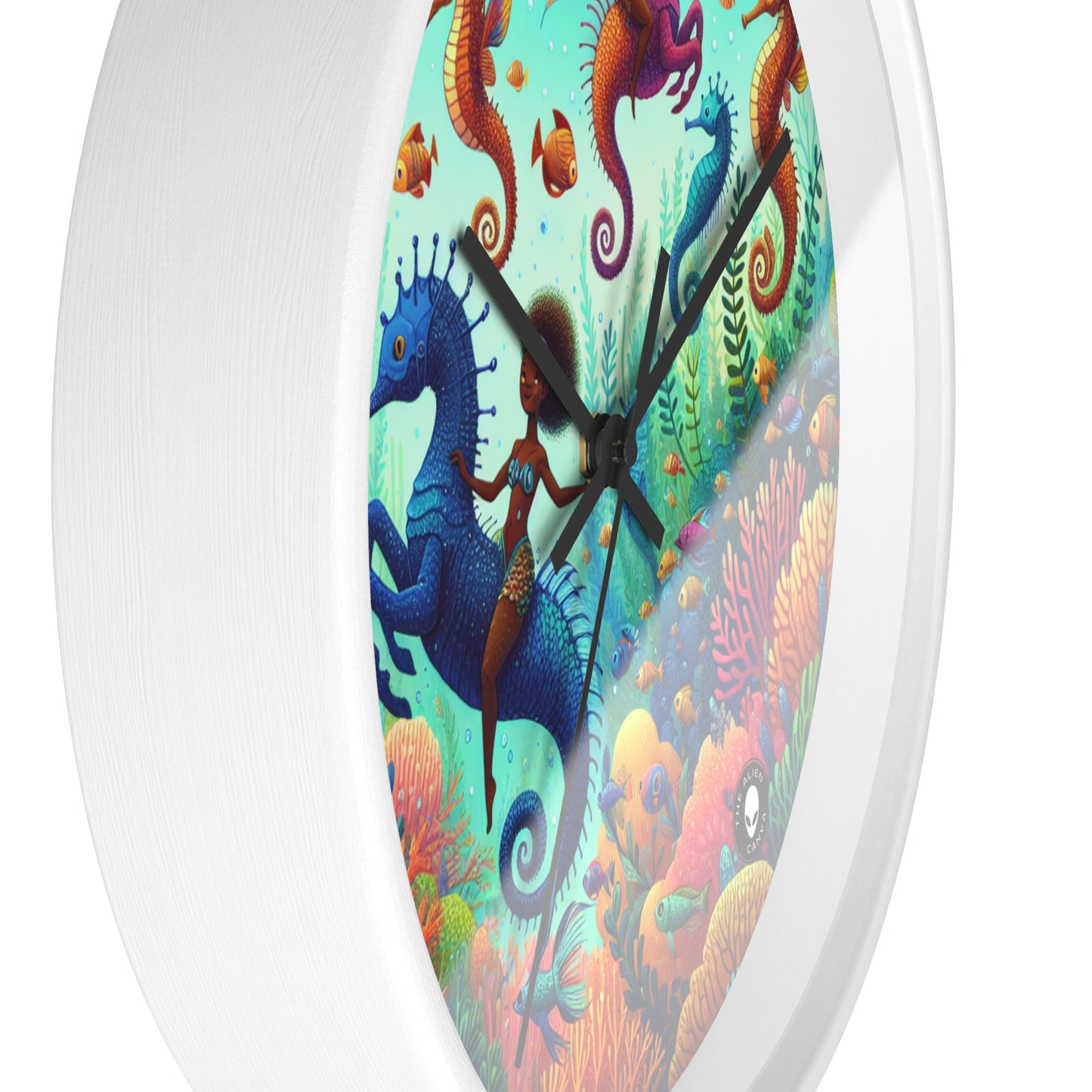 Enchanted Aquatic Realm: Mermaids and Seahorses - The Alien Wall Clock