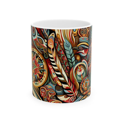 "Sacred Southwest: A Celebration of Indigenous Art" - La tasse en céramique Alien 11oz Art autochtone