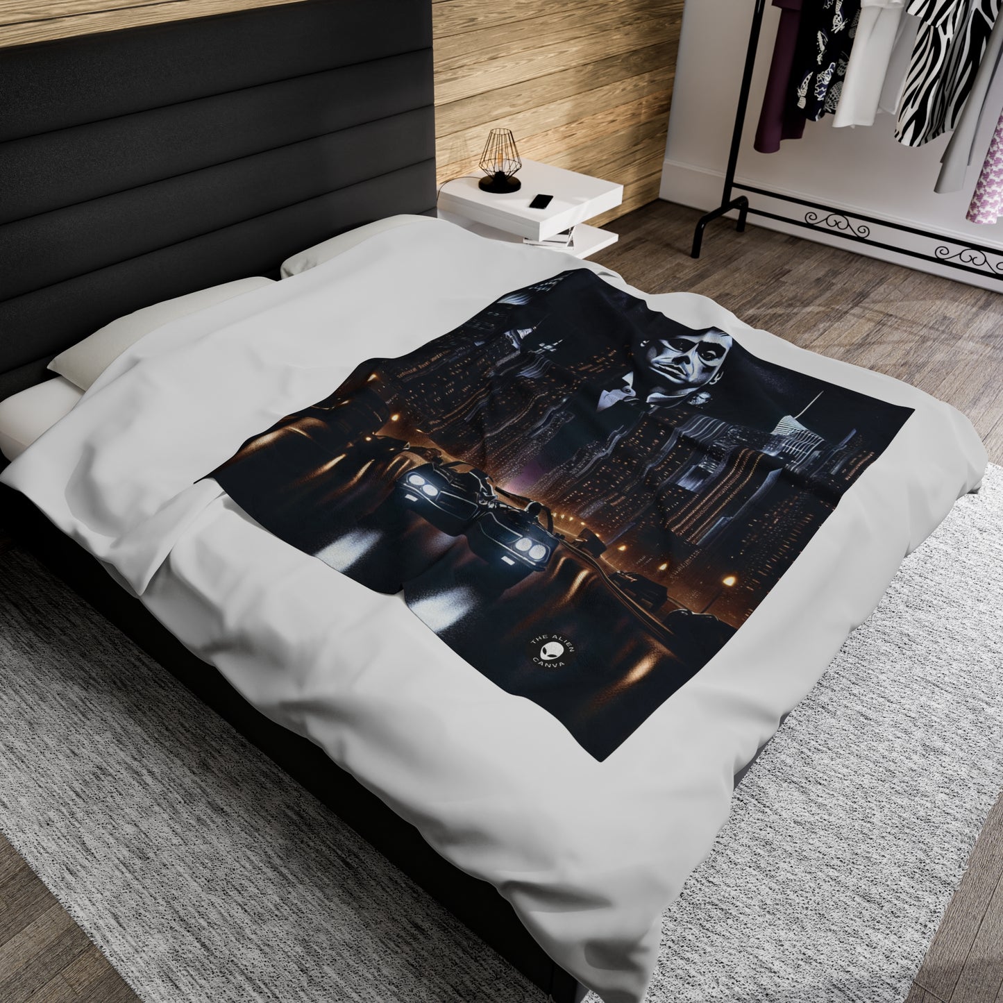 "The World is Mine: A City Drive" - The Alien Velveteen Plush Blanket