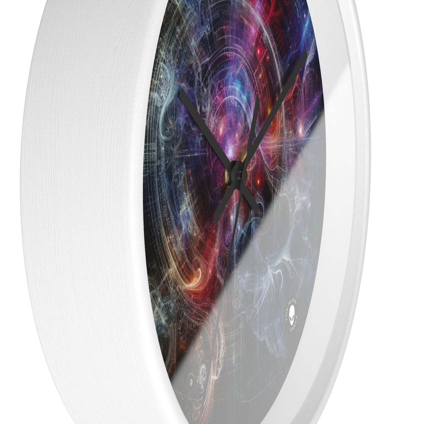 "Nature's Neon Metropolis: A Surreal Fusion of Technology and Greenery" - The Alien Wall Clock Digital Art