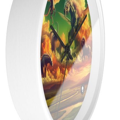 "Skyborne Realms" - The Alien Wall Clock