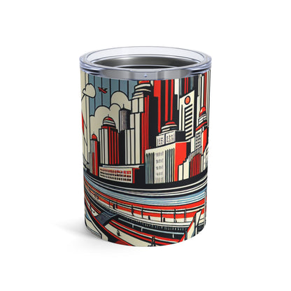 "Constructing Ideas: A Typographic Landscape" - The Alien Tumbler 10oz Constructivism Style