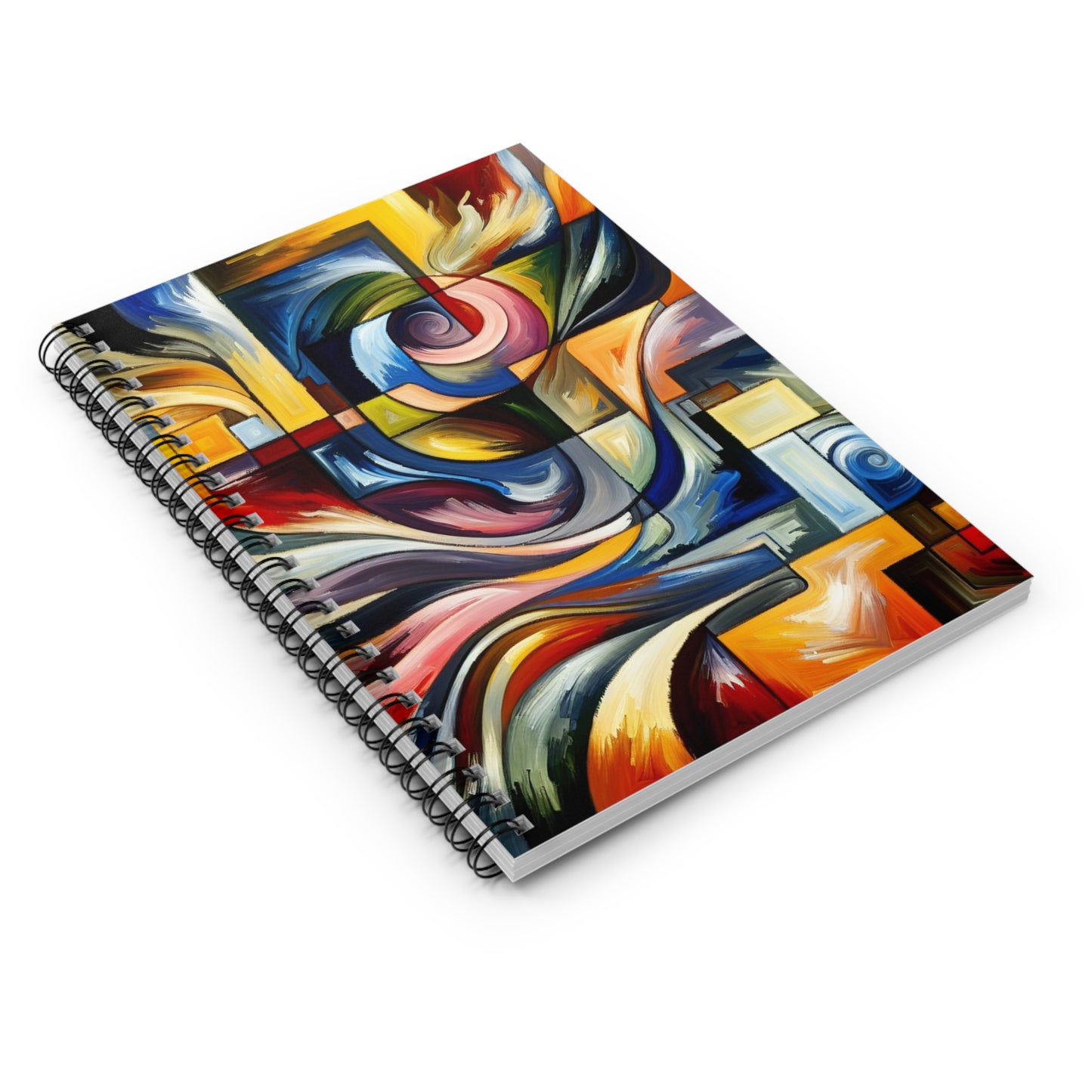 "A Tension of Shapes" - The Alien Spiral Notebook (Ruled Line) Abstract Expressionism Style