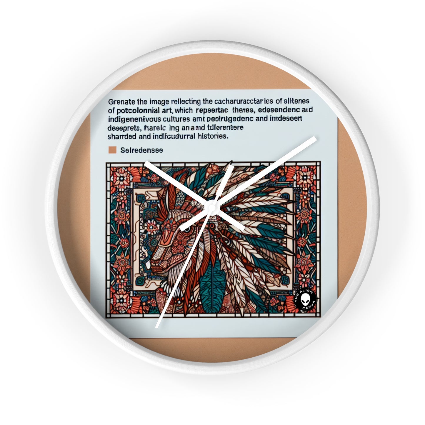 "Resilience Unveiled: A Postcolonial Celebration" - The Alien Wall Clock Postcolonial Art