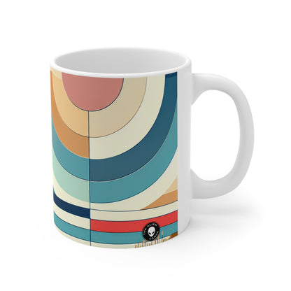 Tranquil Reflections: A Minimalist Zen Garden Artwork - The Alien Ceramic Mug 11oz Minimalism