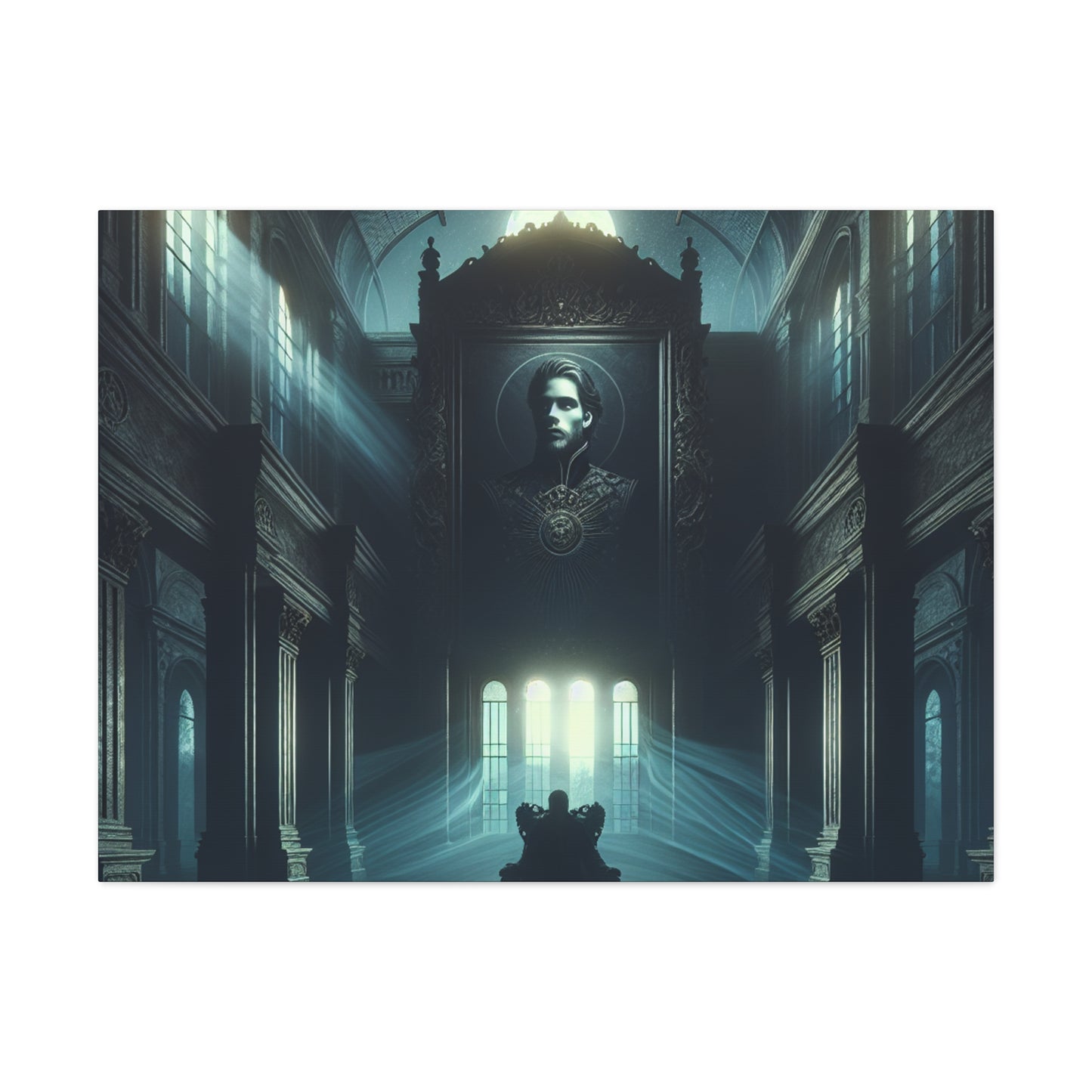 "Moonlight Shadow: A Gothic Portrait" - The Alien Canva Gothic Art Style