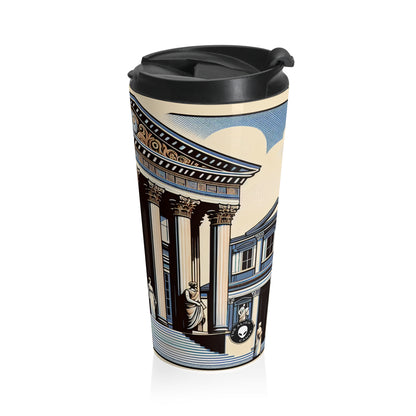 "Élégance urbaine néoclassique" - The Alien Mug de voyage en acier inoxydable Néoclassicisme