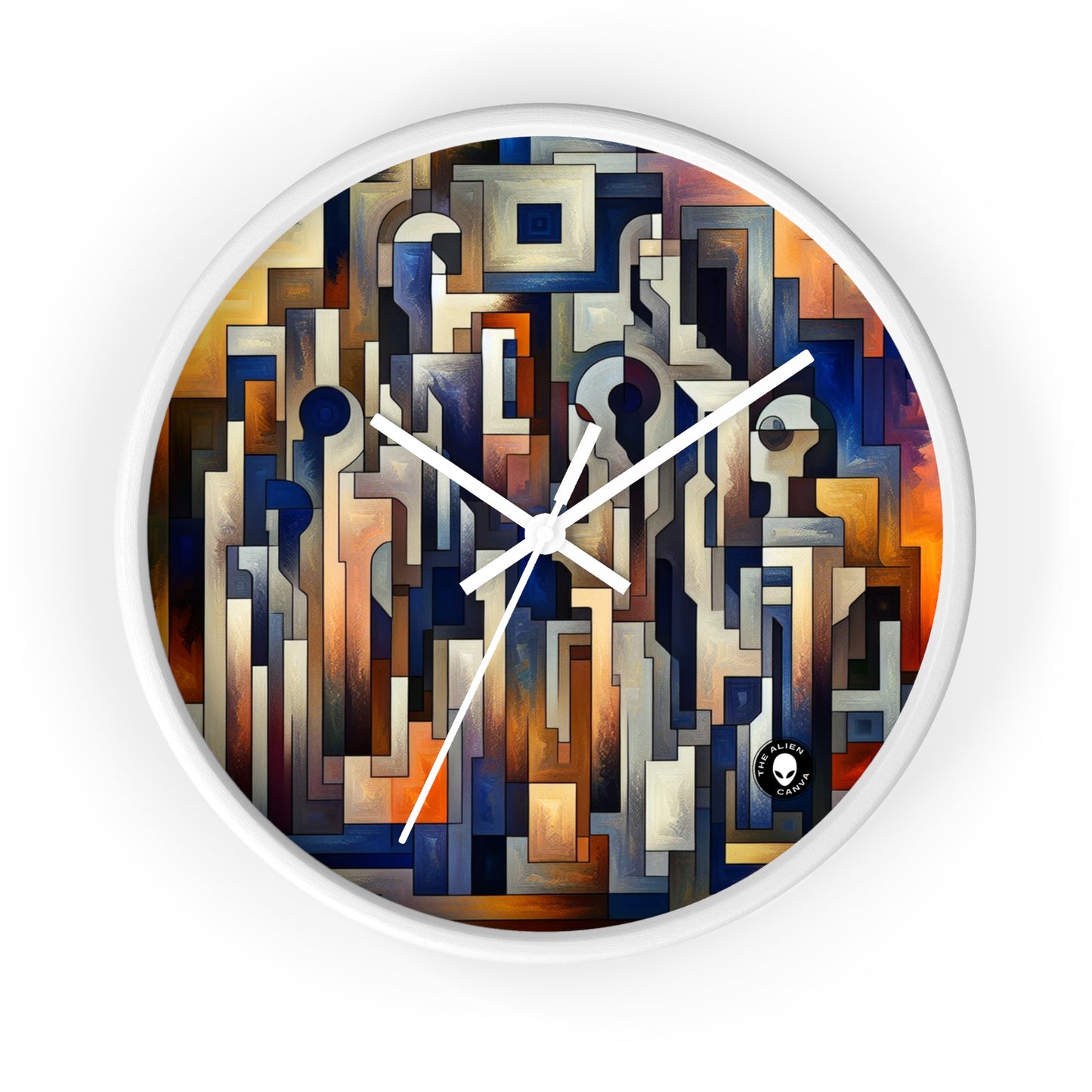 "Enigma Realms: A World of Surreal Beauty" - The Alien Wall Clock Metaphysical Art