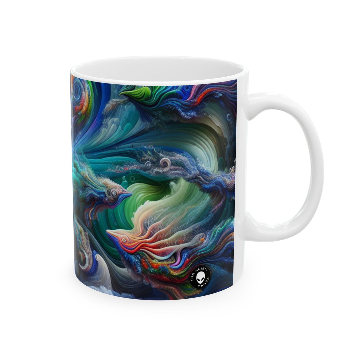 "Psychedelic Underwater Wonderland" - The Alien Ceramic Mug 11oz