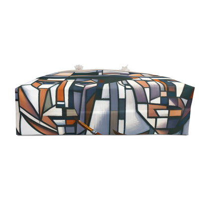 "Cubist Cityscape: Fragmented Views of Urban Energy" - The Alien Weekender Bag Cubism