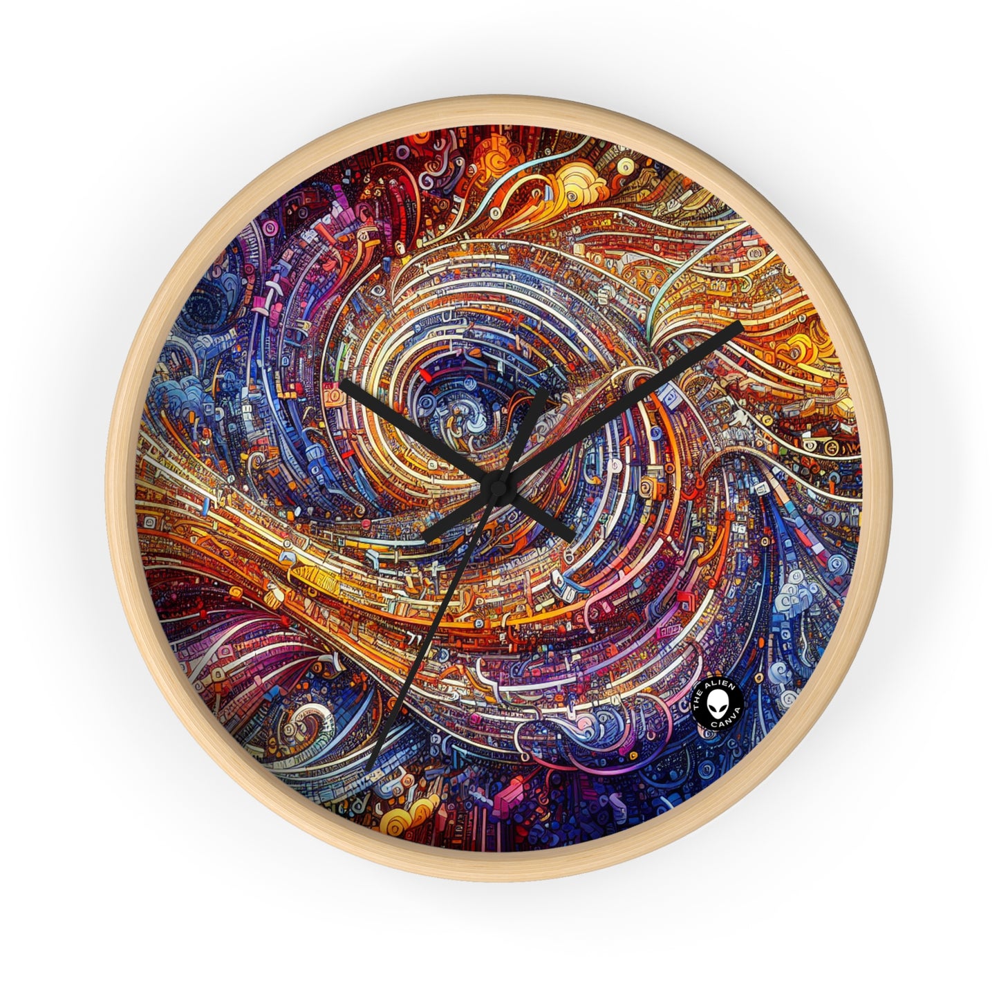 'Cyber ​​Journeys' - El reloj de pared alienígena Arte digital