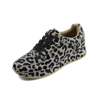 Women's leopard print long-moving shoes