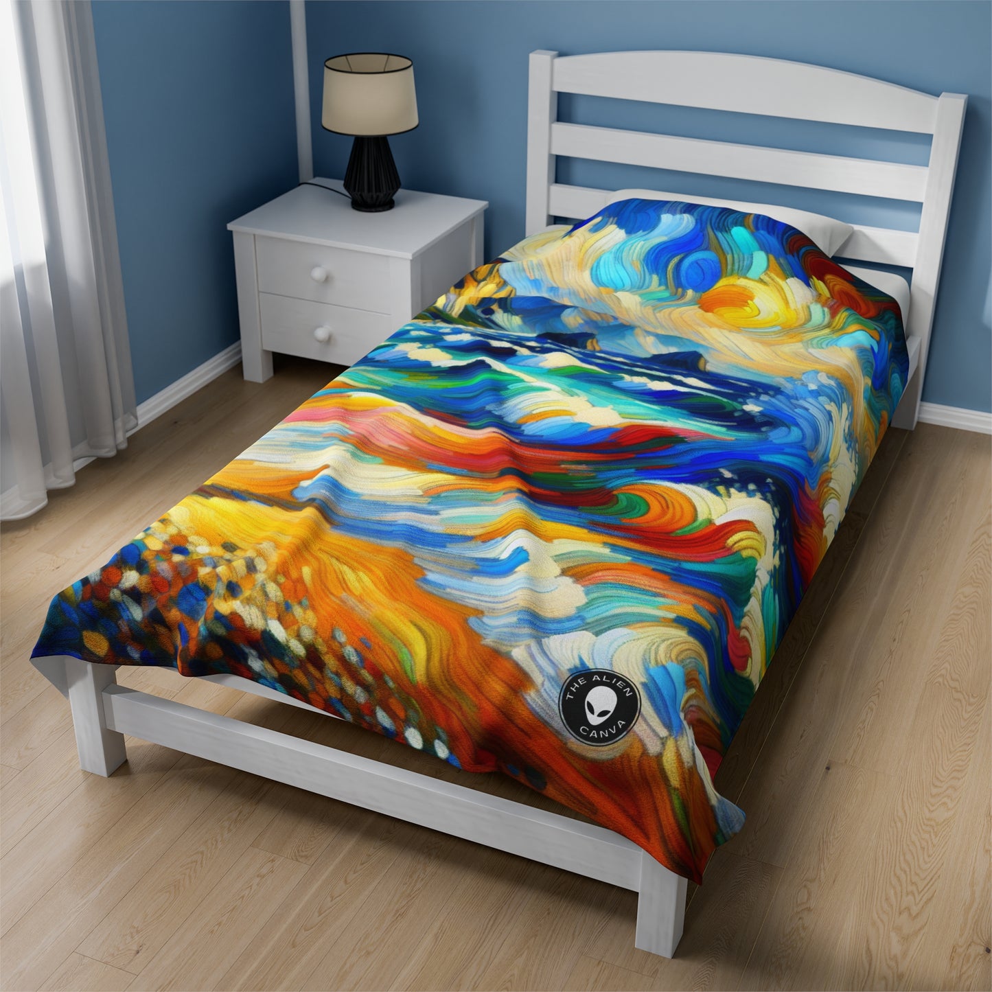 "The Fauvist Shore" - The Alien Velveteen Plush Blanket Fauvism