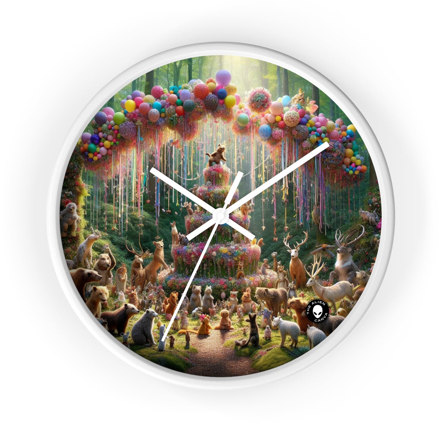 "Forest Fiesta" - The Alien Wall Clock