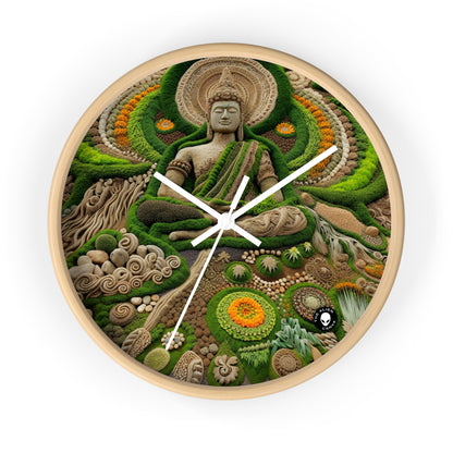 "Forest Mandala: Una armonía de la naturaleza" - El reloj de pared alienígena Earth Art