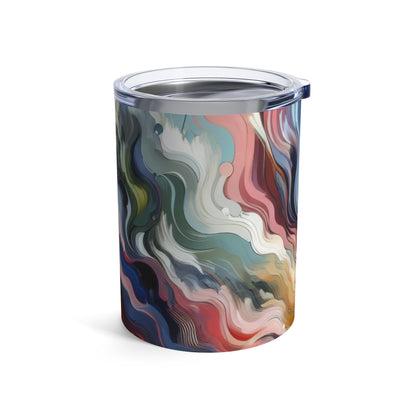 "Sunrise Serenity: An Abstract Painting Inspired by Renewal" - The Alien Tumbler 10oz Lyrical Abstraction