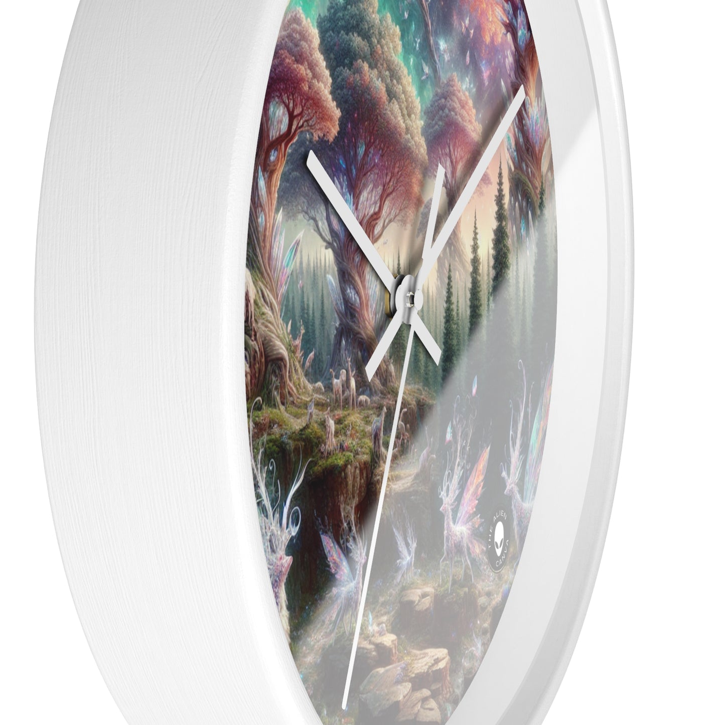 "Bosque de Cristal: Un Reino Mágico" - El Reloj de Pared Extraterrestre