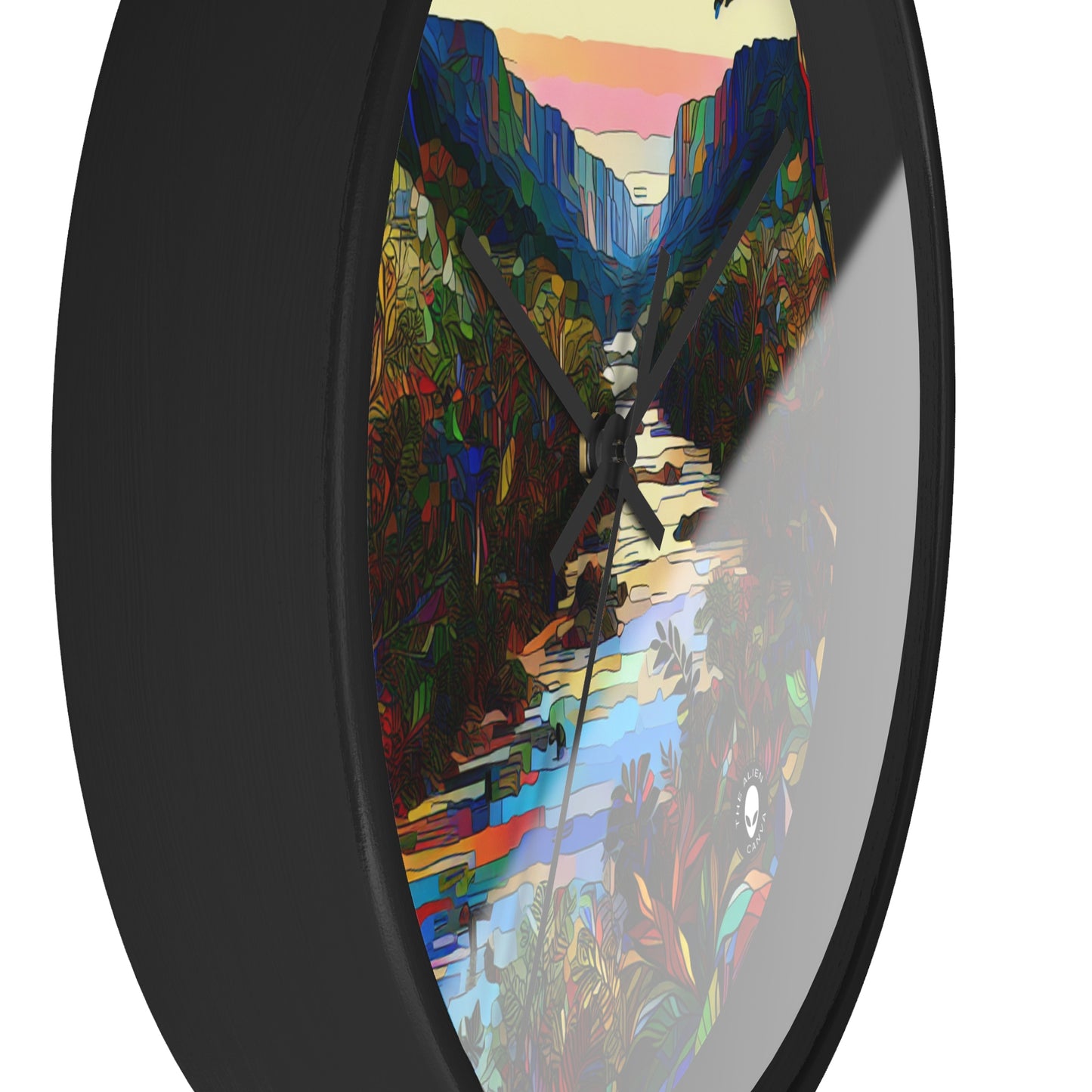 "Amazonian Kaleidoscope" - The Alien Wall Clock