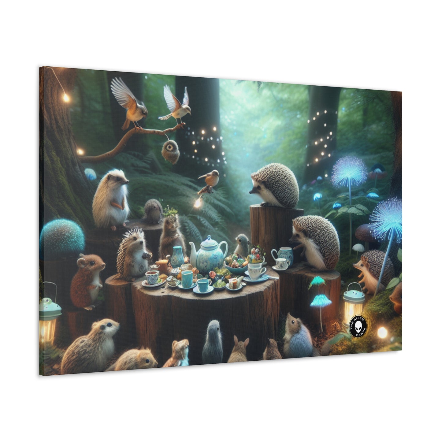 "Enchanted Tea Time: A Magical Forest Gathering" - The Alien Canva