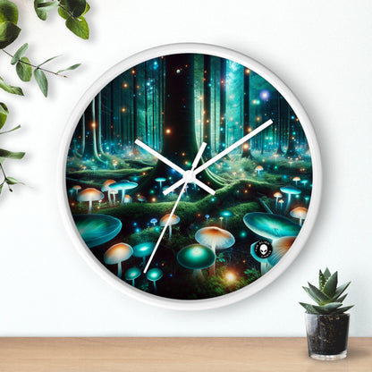 "Enchanted Night in the Fungus Forest" - The Alien Wall Clock