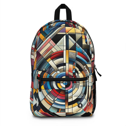 "City Lights: Geometric Nightfall" - The Alien Backpack Geometric Abstraction