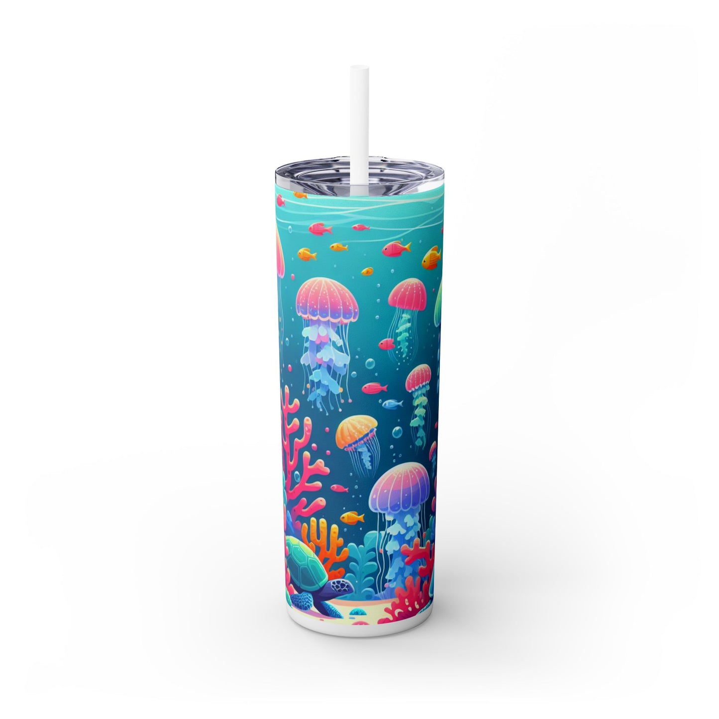 « Symphonie sous-marine enchanteresse » - Le verre fin Alien Maars® avec paille 20 oz