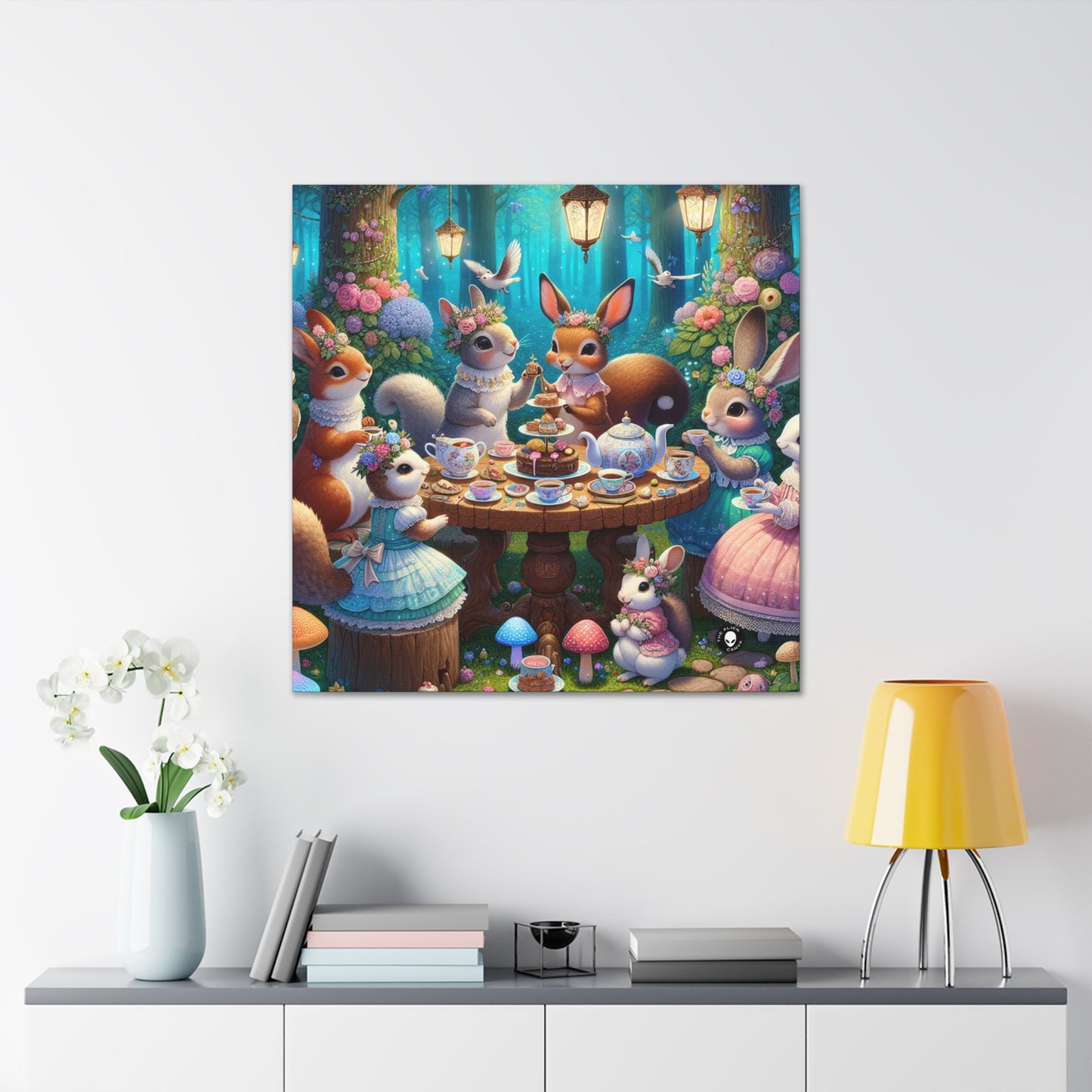 "Enchanted Tea Party in the Woodland Glade" - The Alien Canva