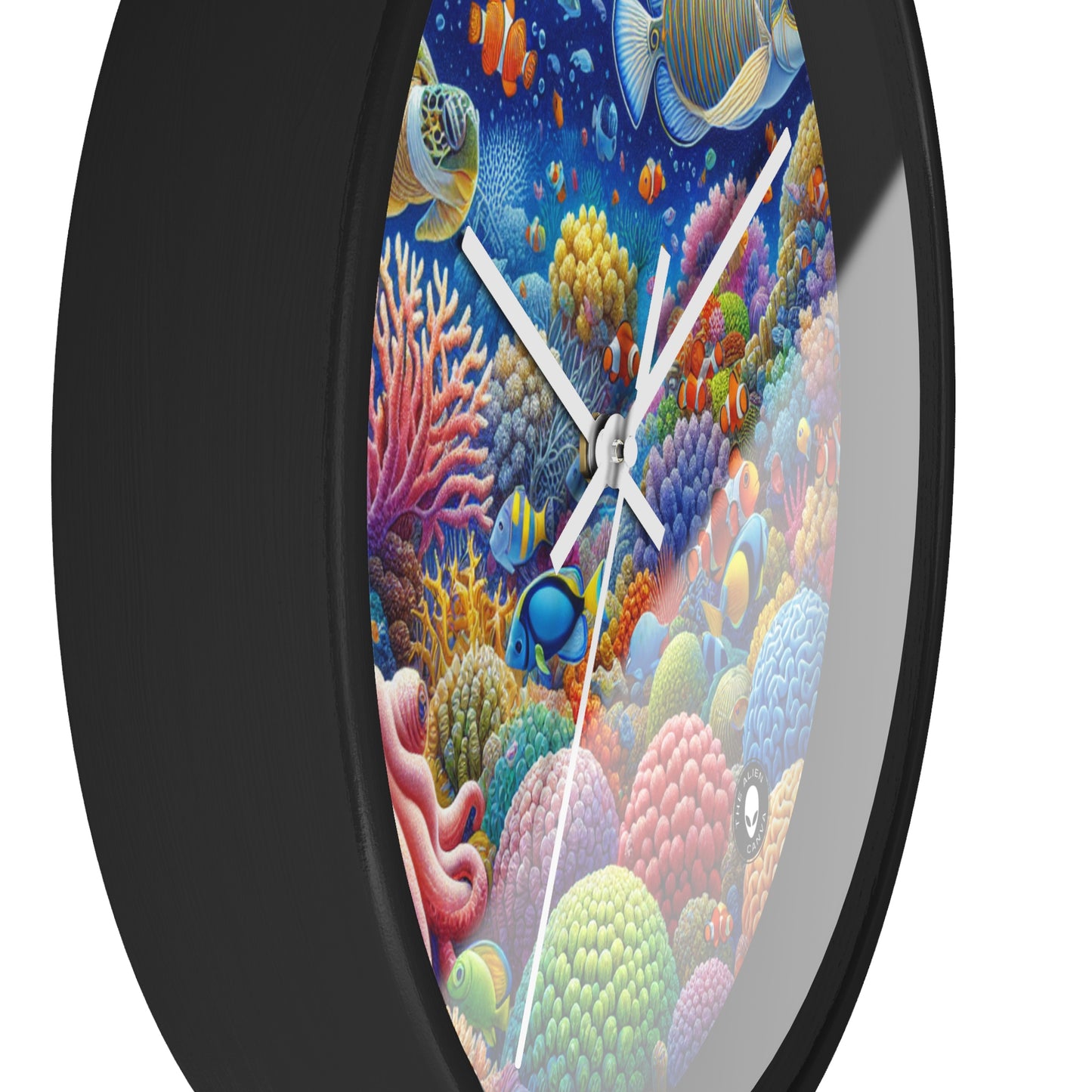 "Paraíso tropical: país de las maravillas submarinas" - El reloj de pared alienígena