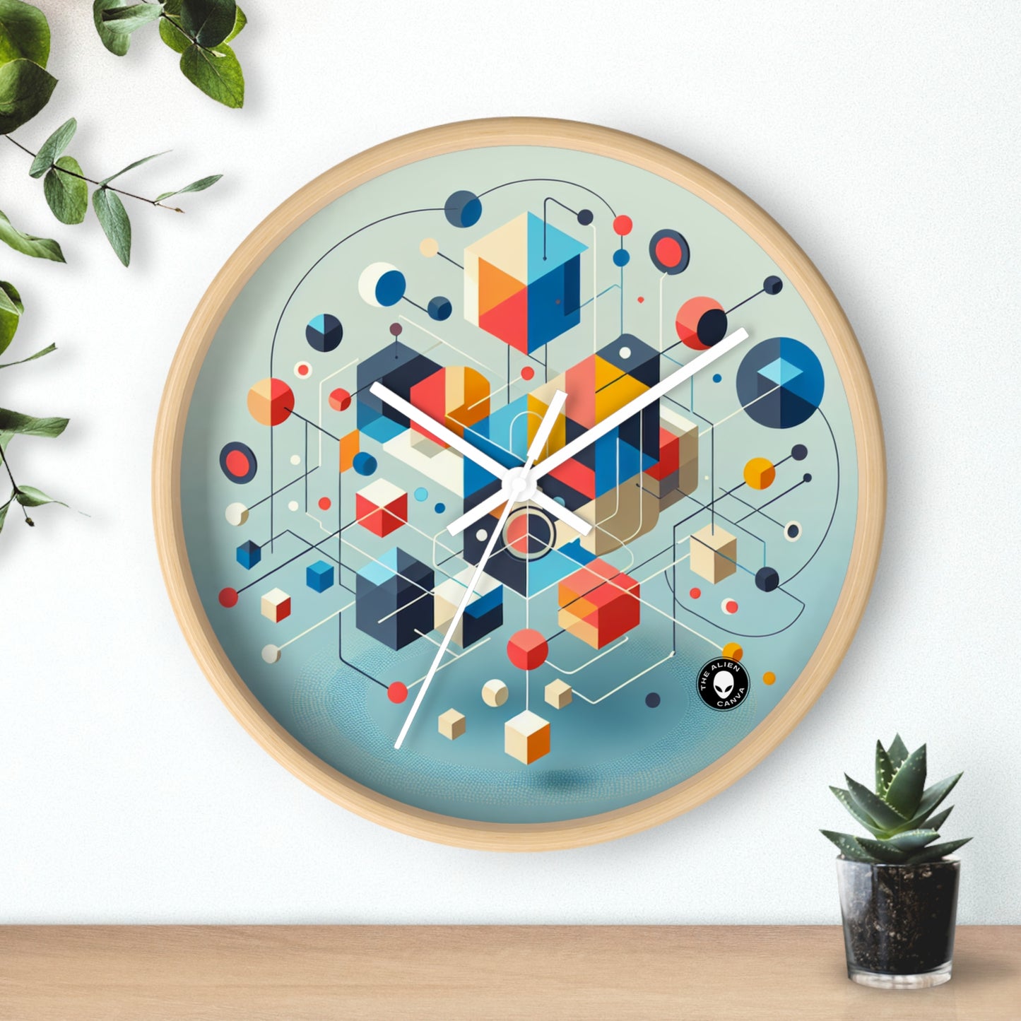 "Utopía colaborativa: un mural de esperanza y armonía" - The Alien Wall Clock Relational Art