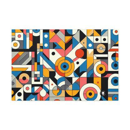 "Cityscape Ignited" - The Alien Canva Geometric Abstraction