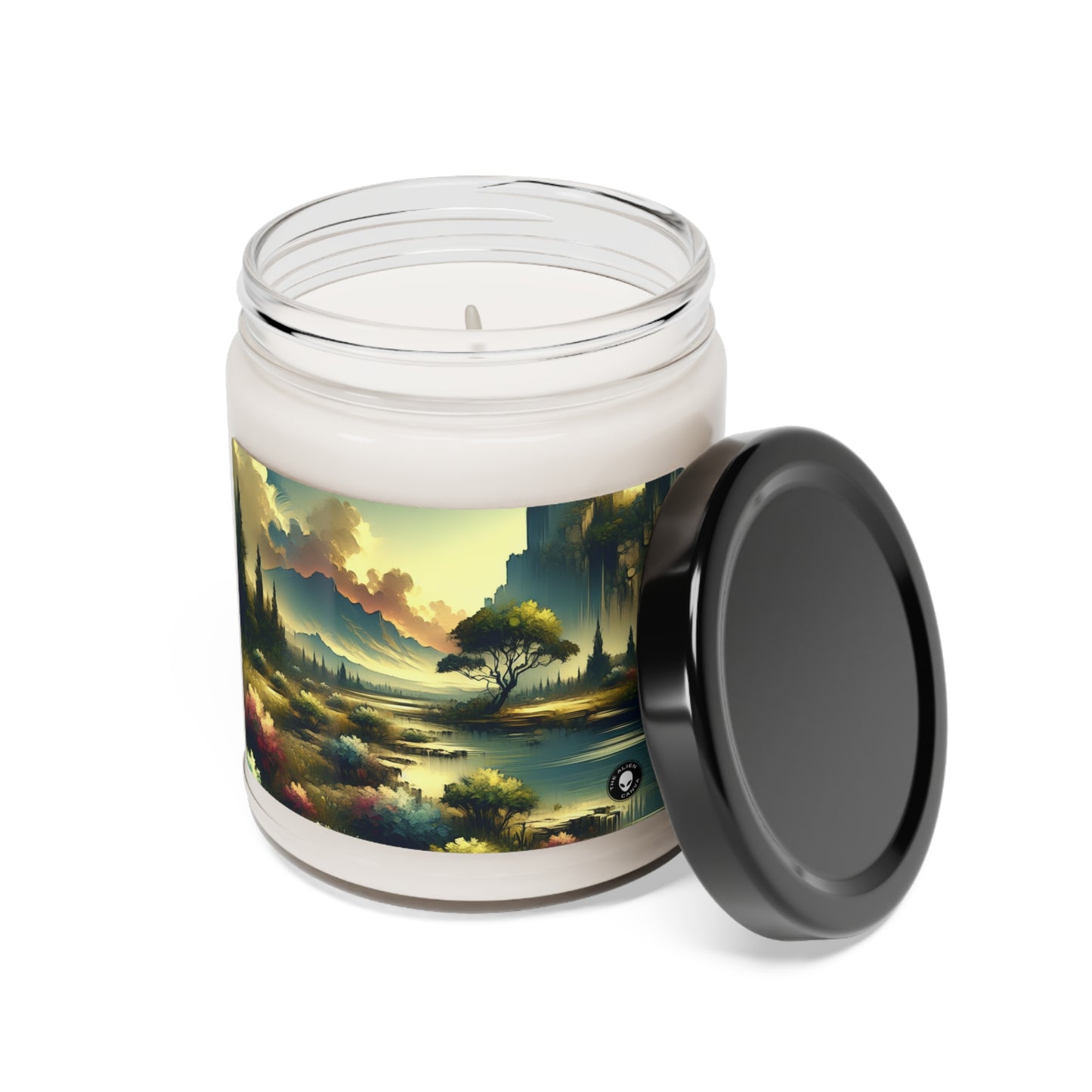 "Nature's Canvas: A Seasonal Land Art Installation" - The Alien Scented Soy Candle 9oz Land Art