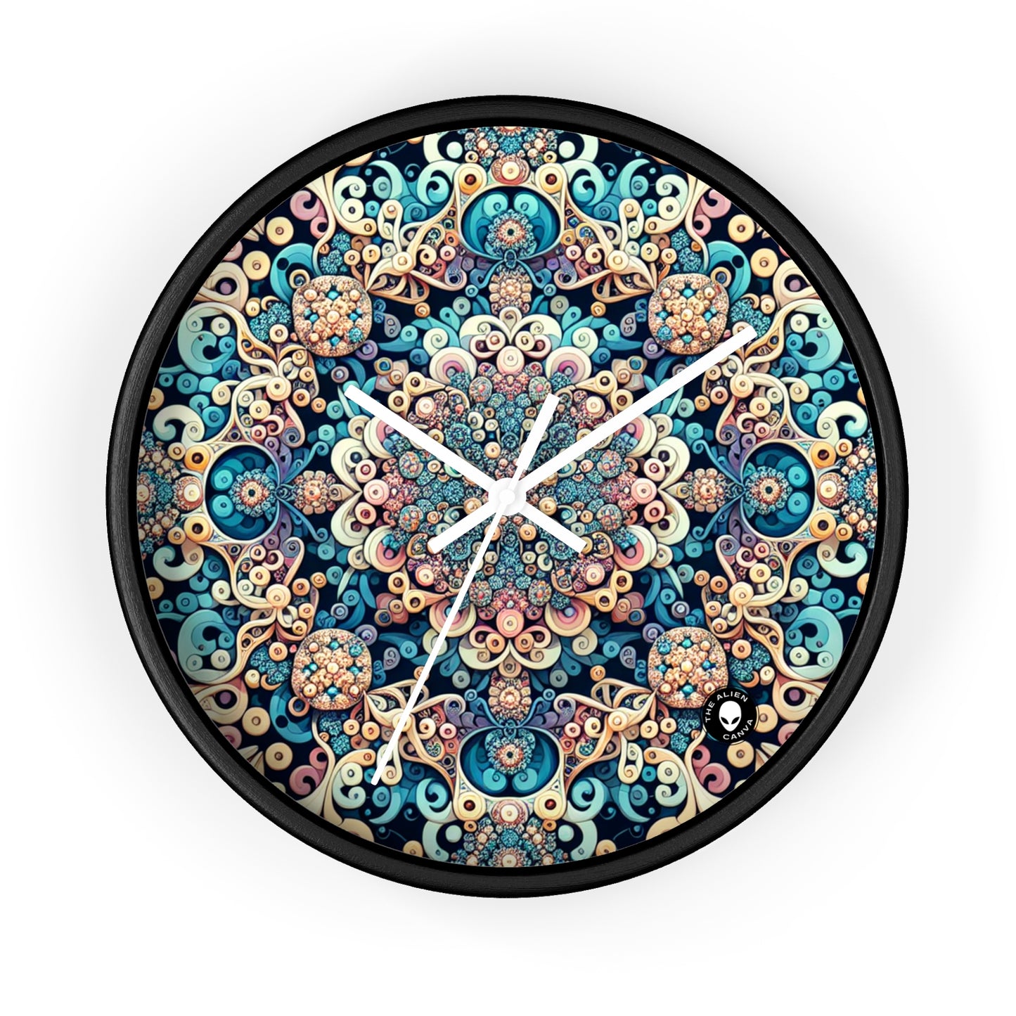 "Flight of Geometry: Algorithmic Art Inspired by Avian Movement" - The Alien Wall Clock Algorithmic Art