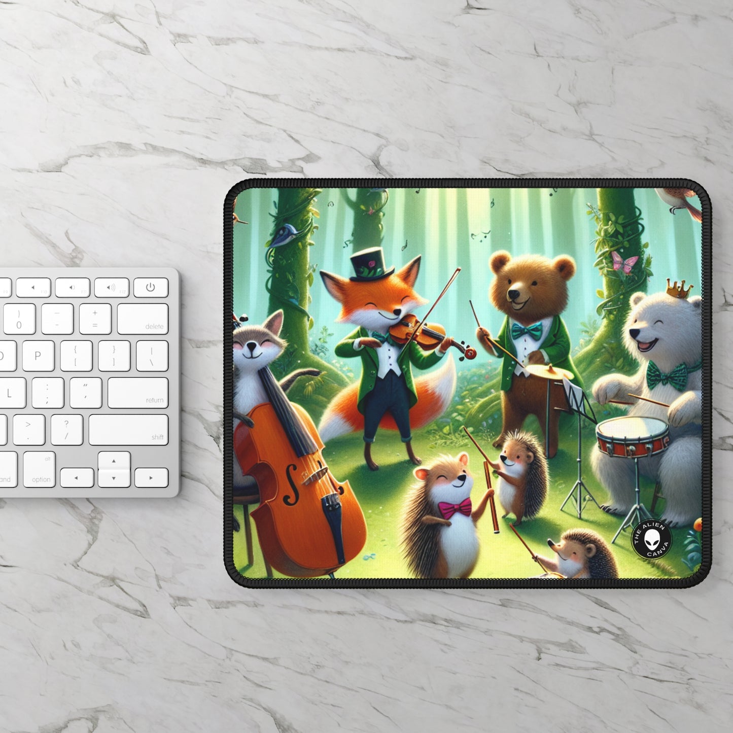 "Melodious Menagerie: Musical Animals in the Enchanted Forest" - The Alien Gaming Mouse Pad