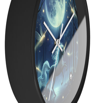 "Enchanted Moonlit Forest" - The Alien Wall Clock