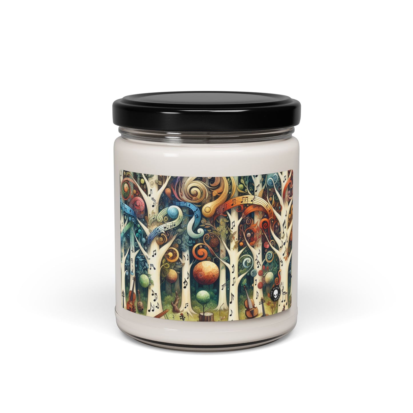 « Enchantement mélodique : la forêt instrumentale » – Bougie parfumée au soja Alien 9oz