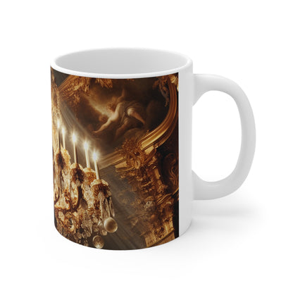 "Esplendor Celestial" - Taza de Cerámica El Alien 11oz Estilo Barroco