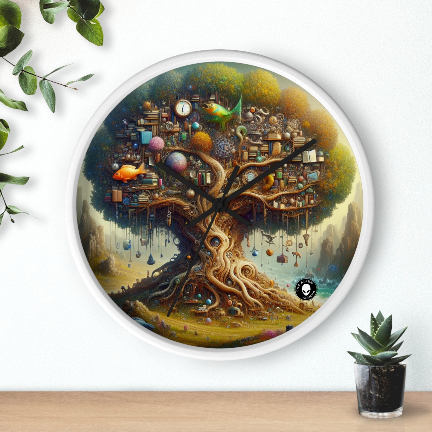 "The Tree of Curiosities" - The Alien Wall Clock